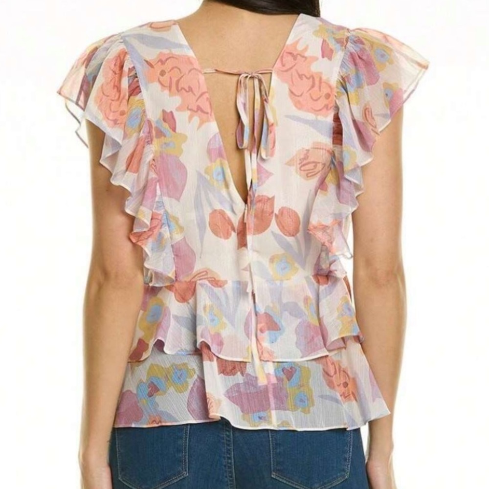 NWOT Ted Baker Rowyn Ruffle Top - Picture 2 of 11